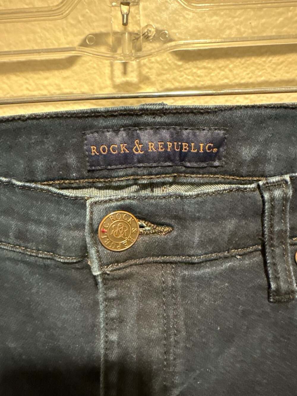 7 For All Mankind High Waist Ankle Skinny Jeans Size 32 Dark Wash - Picture 2 of 8